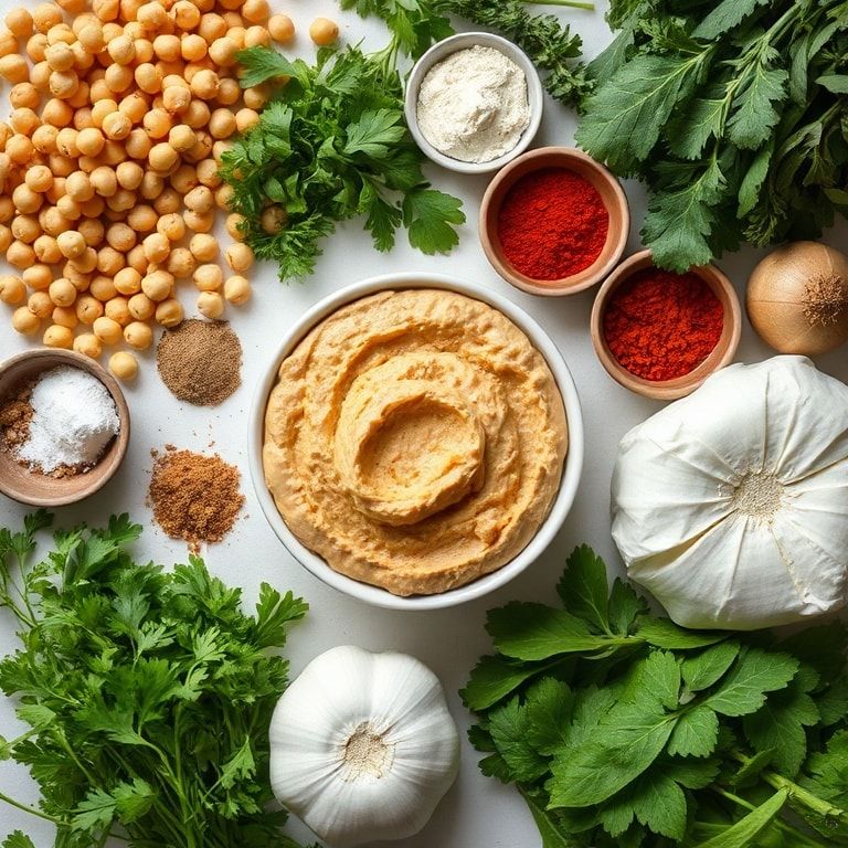 Ingredients for Wild Garlic Chickpea Hummus Recipe – Easy Creamy Dip for Any Occasion
