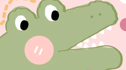 Cute Crocodile Pink Full HD iPhone Wallpaper Background
