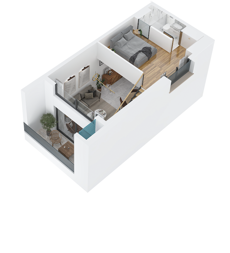 1+1 Dubleks Penthouse kat planı 2