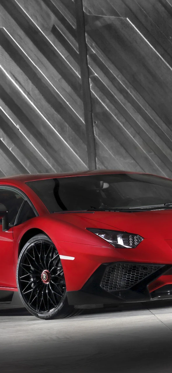 Lamborghini, Lamborghini Aventador, Car, Vehicle, Red Cars, Supercars Phone Wallpaper