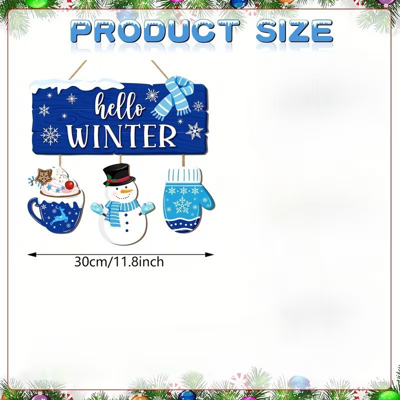 Wooden Christmas Ornament Snowman, various sizes