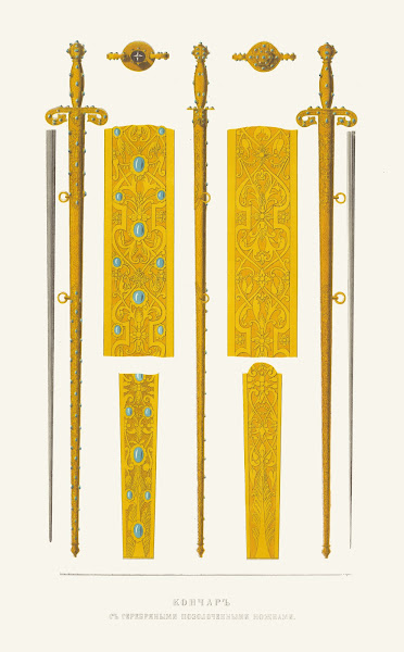 Konchar s serebrianymi pozolochennymi nozhnami 1849   1853