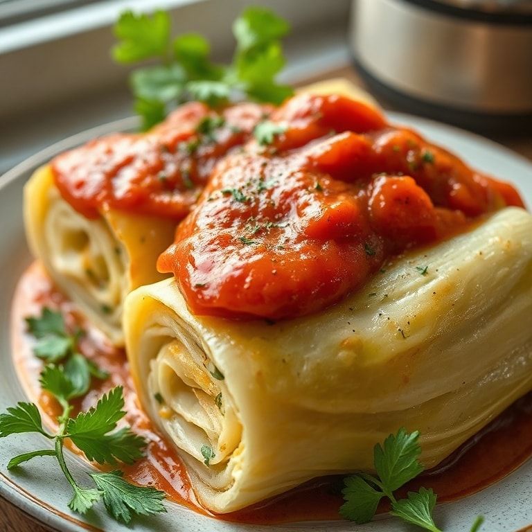 Classic Stuffed Cabbage Rolls with Hearty Tomato Sauce – Easy Comfort Food