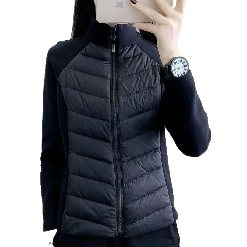 Light Women's Quilted Jacket, Tailored, with Stand-Up Collar