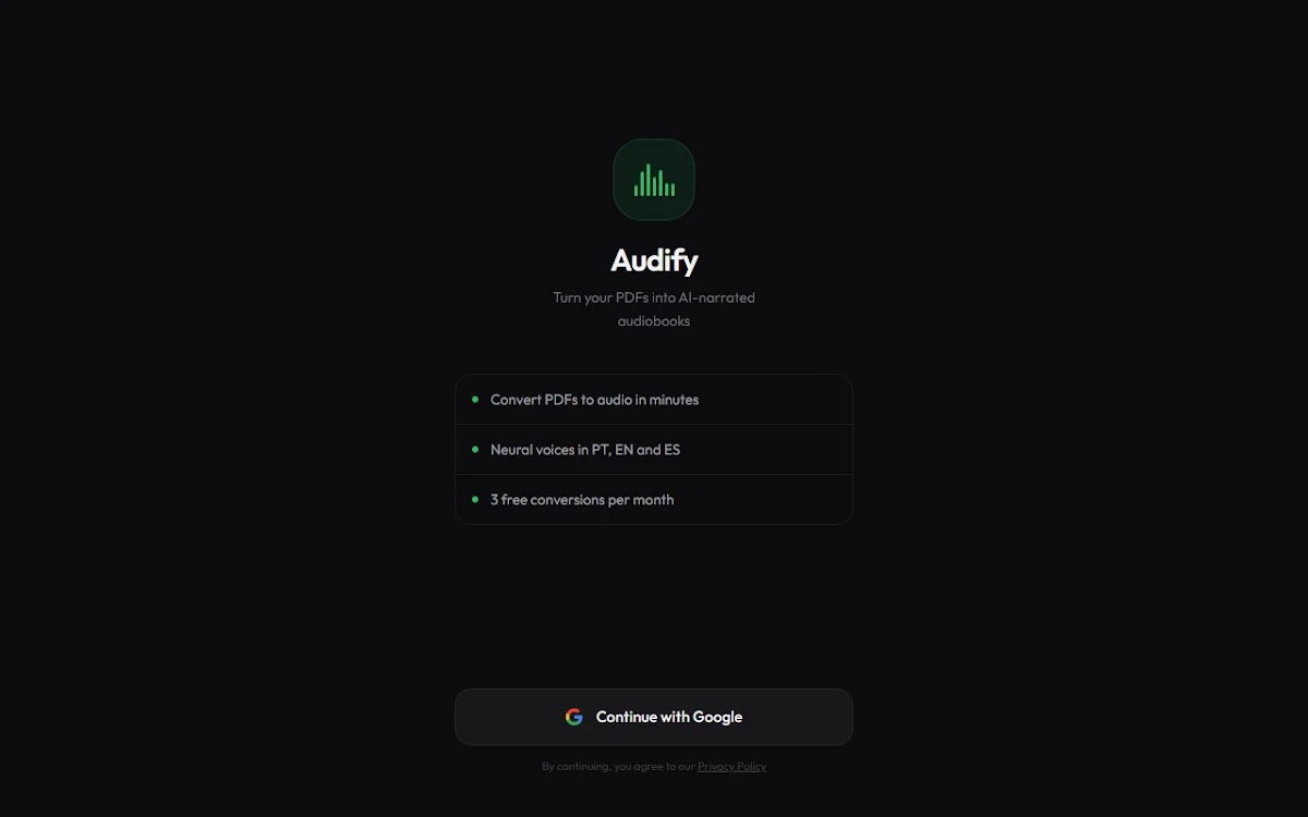 Captura de Getaudify