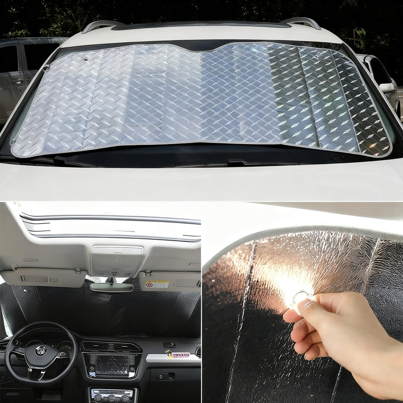 Auto-Sonnenschutz mit Saugnapf, Netzstoff