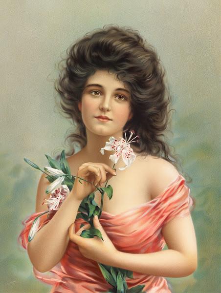 Woman with Lily ca 18611897