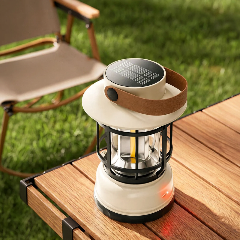 LED camping lamp with battery and emergency light function