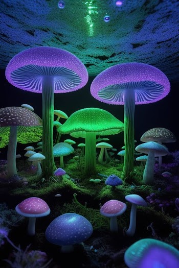 Glowing Mushrooms Picture