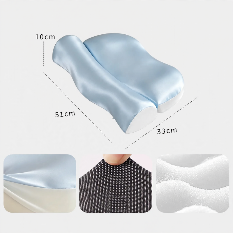 Memory foam neck support pillow, B-shape