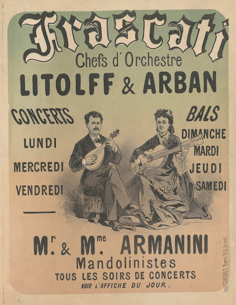Frascati 49 rue Vivienne Chef dorchestre Litolff et Arban concerts bals Mr et Mm