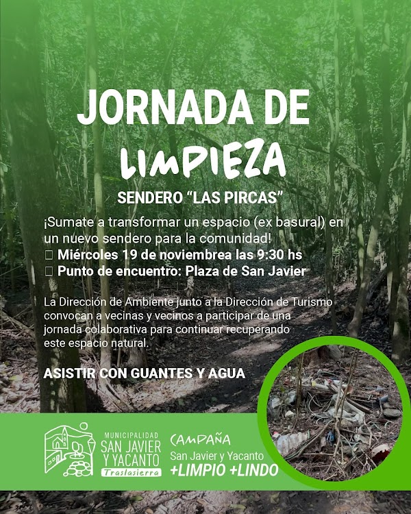 Jornada de Limpieza del Sendero “Las Pircas”! 💪🏻🪏🍃