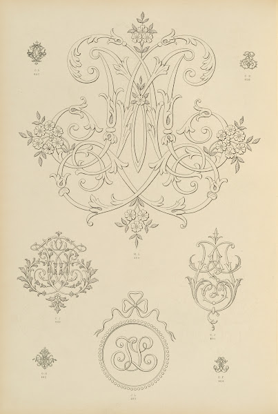 Album de chiffres  monogrammes couronnes de noblesse francaises et etrangeres Pl