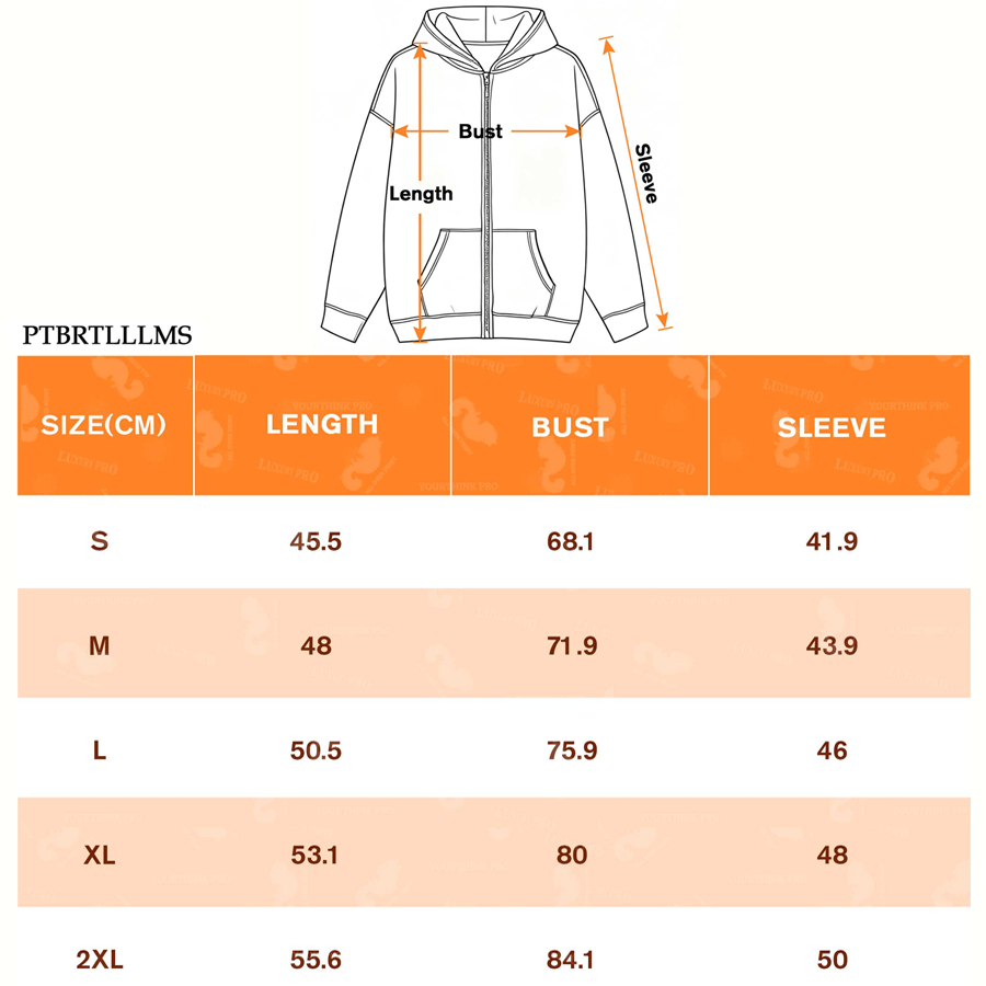 AOP PTB Kids Zip Up Hoodie