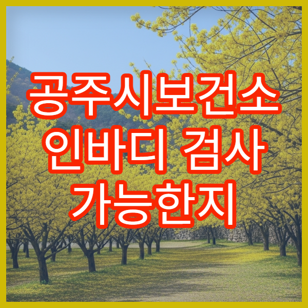 공주시보건소 인바디 검사 가능한지 체성분 측정 이용 방법 정리