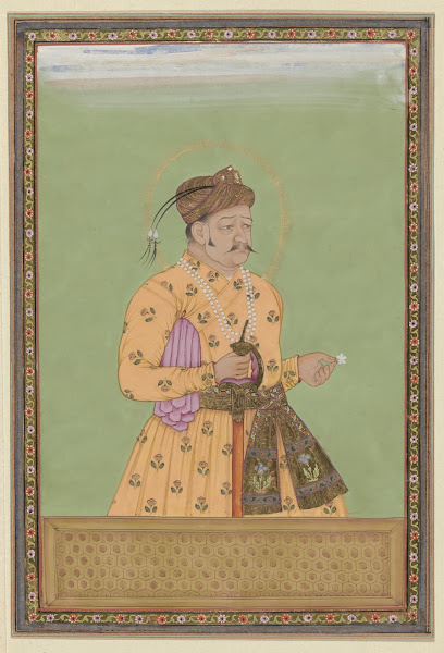 Portret van Akbar Padshah de zoon van Humayun die na zijn vader regeerde in Hind