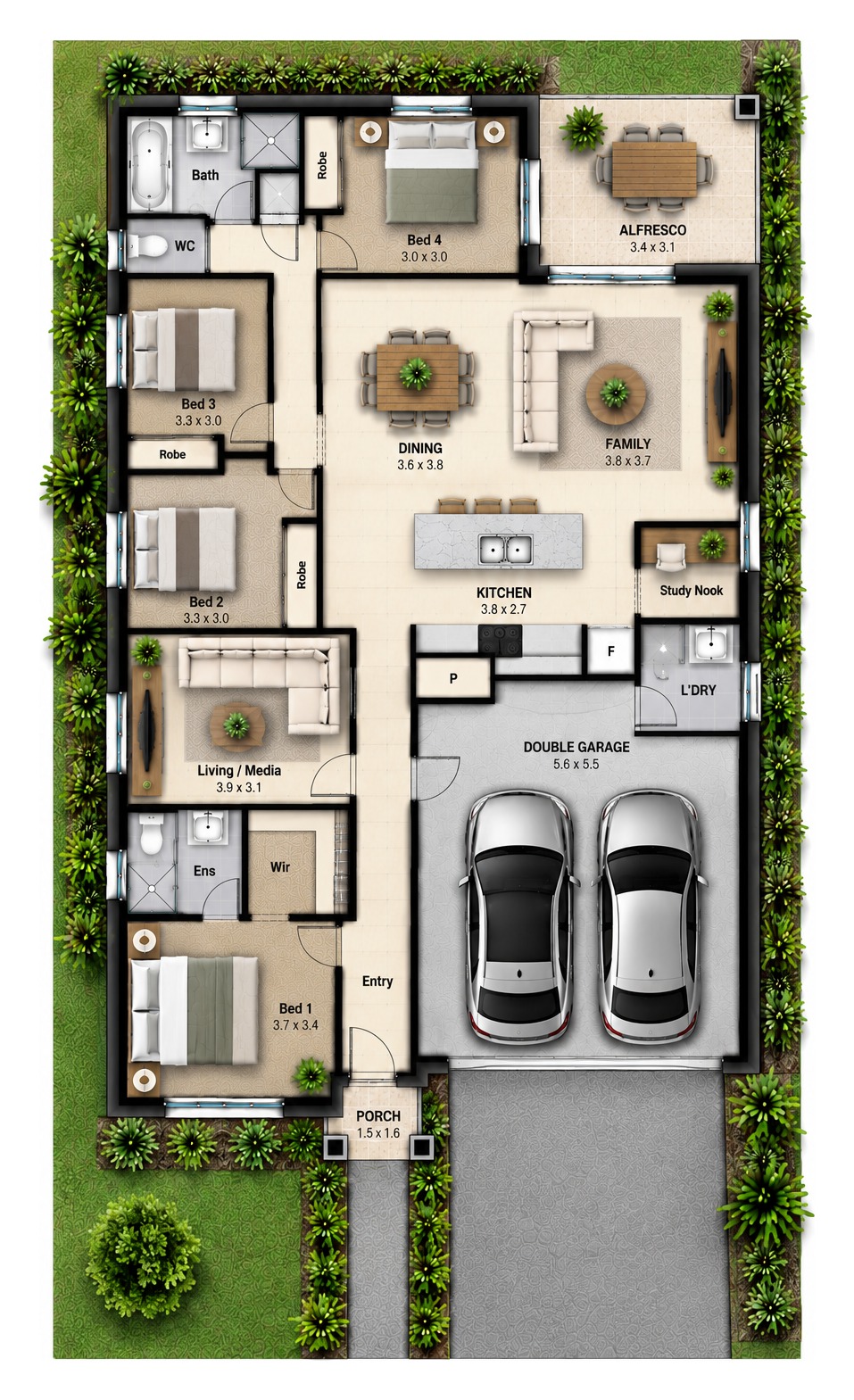 House and Land Investment Property in Warnervale, NSW (3.98% Yield) | Aus Investment Properties - Floor Plan 1