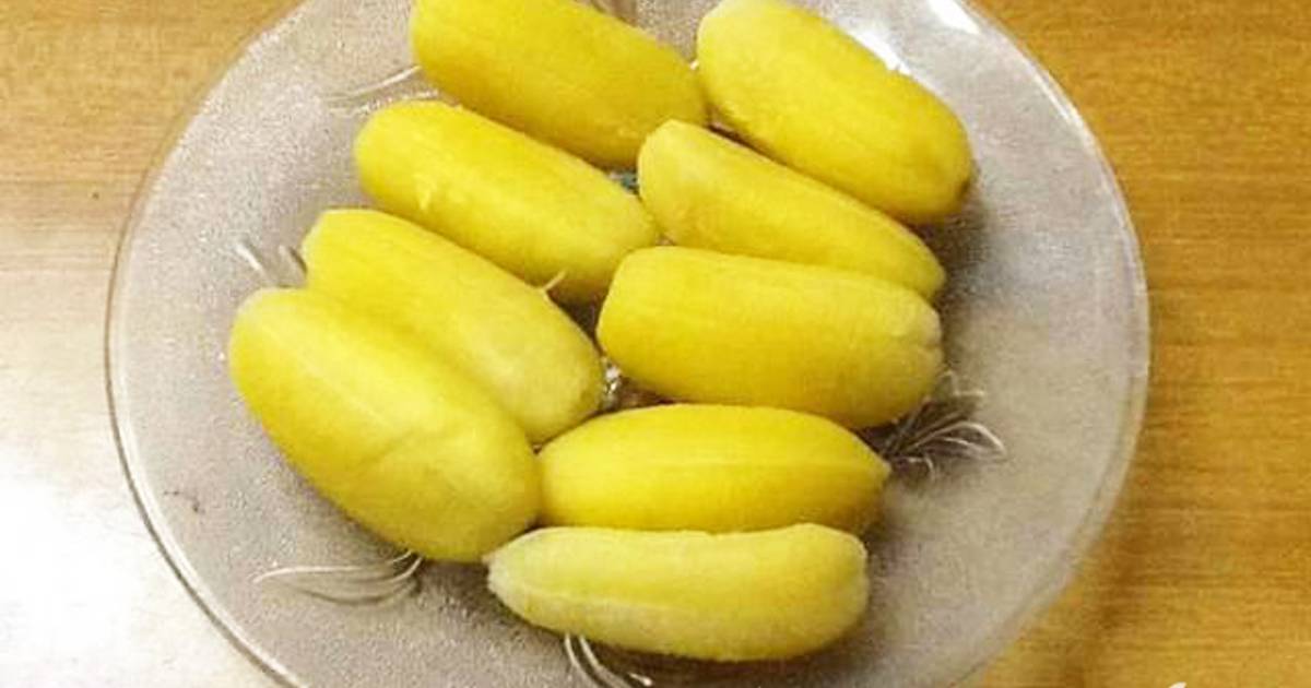 Chuối sáp luộc nước dừa