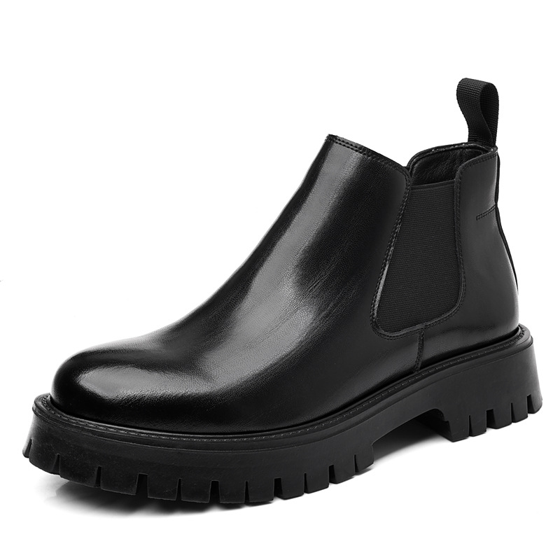 Men's Chelsea boots, ankle-high, slip-resistant, synthetic leather