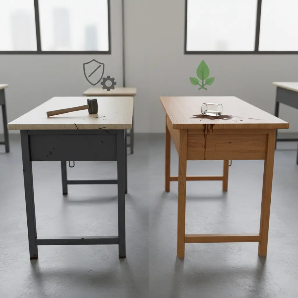 Meja Siswa Besi Vs Meja Kayu Mana Lebih Awet