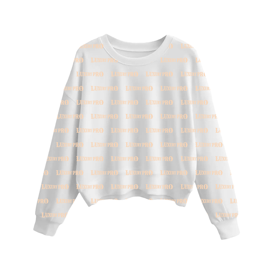 AOP TOL Cropped crewneck sweatshirt