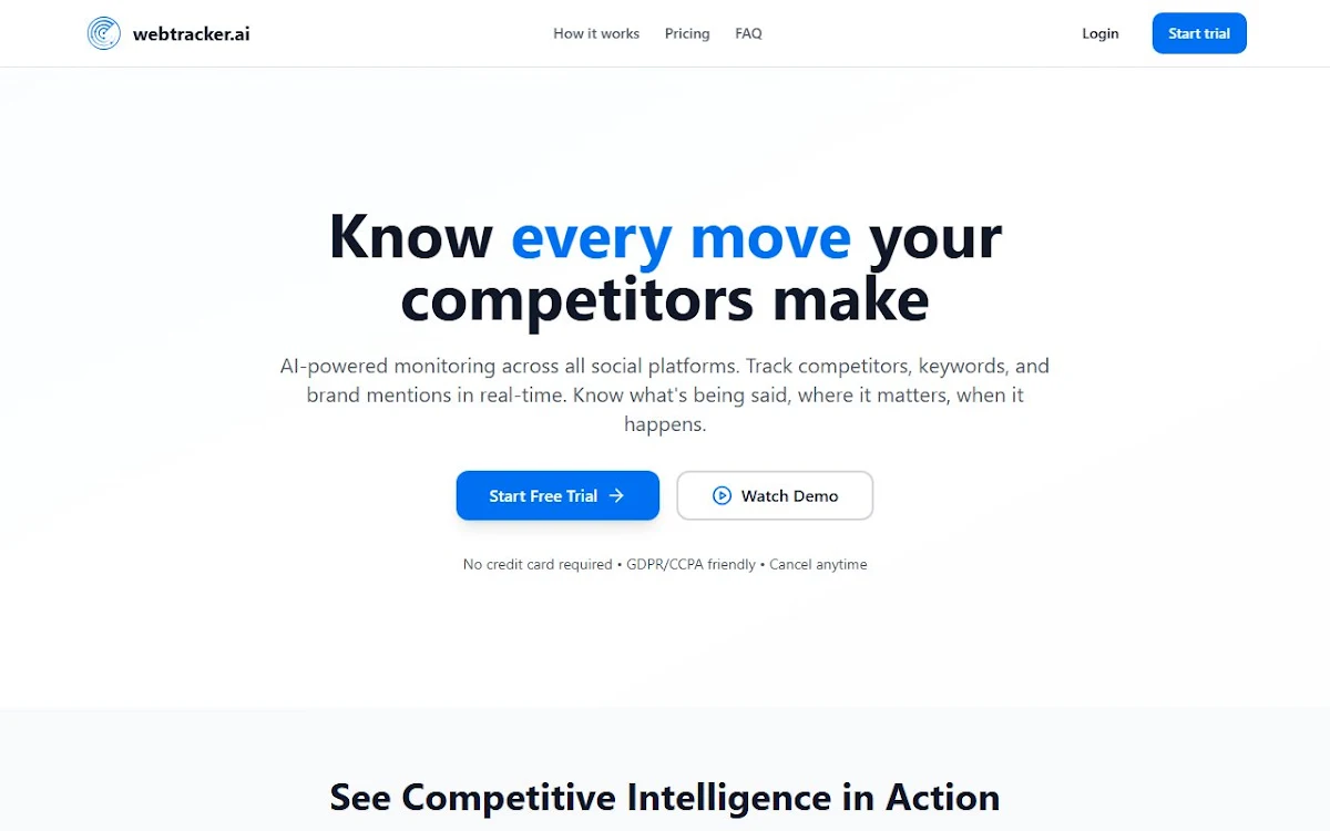 Captura de WebTracker AI