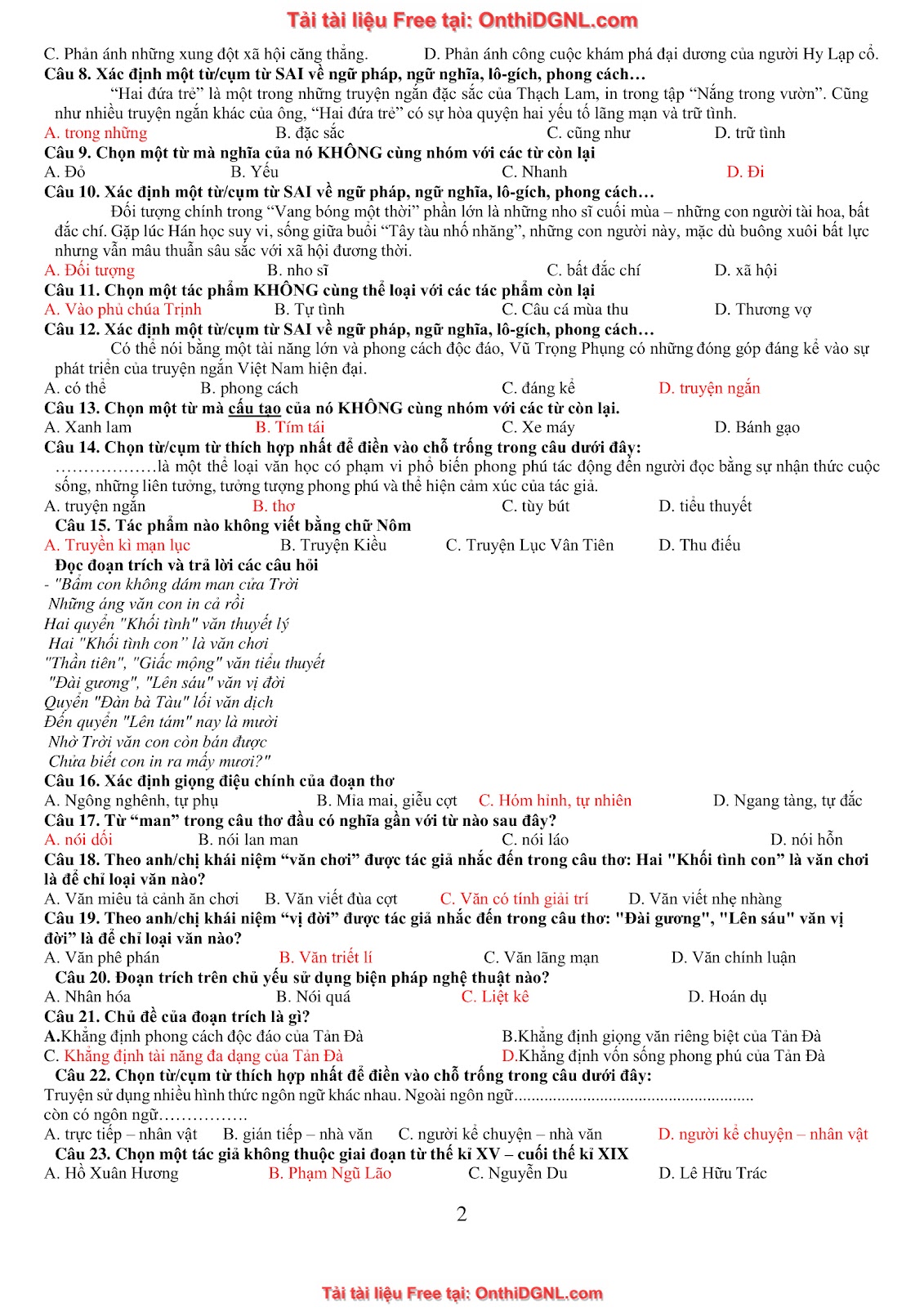 39 Đề ôn HSA - ĐỊnh tính