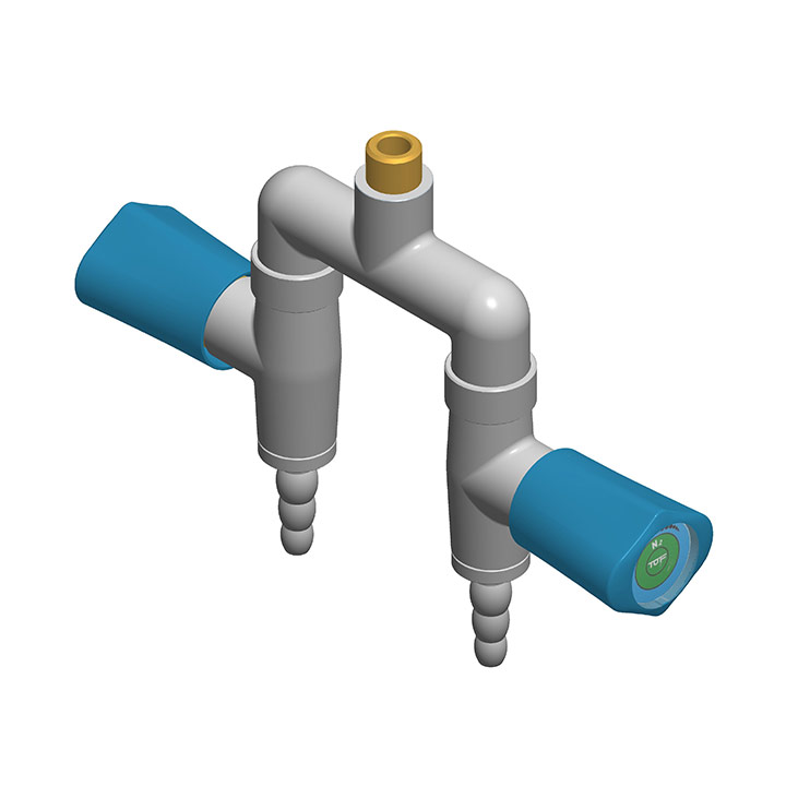 Suspended Two-Way Drop Tap - U-Distribution - Bench-Mounted Gas Taps by Southern CGS