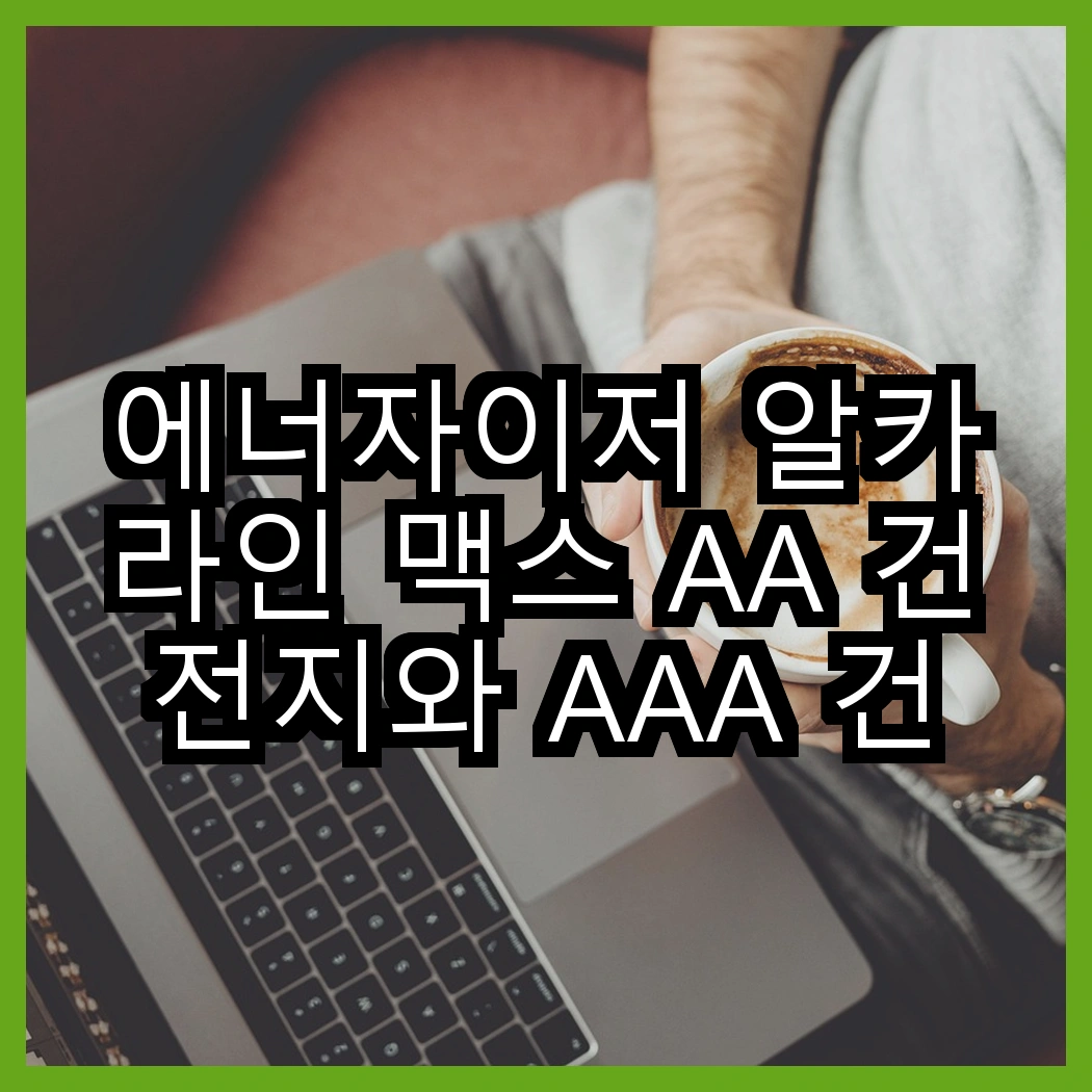 에너자이저 알카라인 맥스 AA 건전지와 AAA 건전지, 어떤 선택이 더 효율적일까? 썸네일