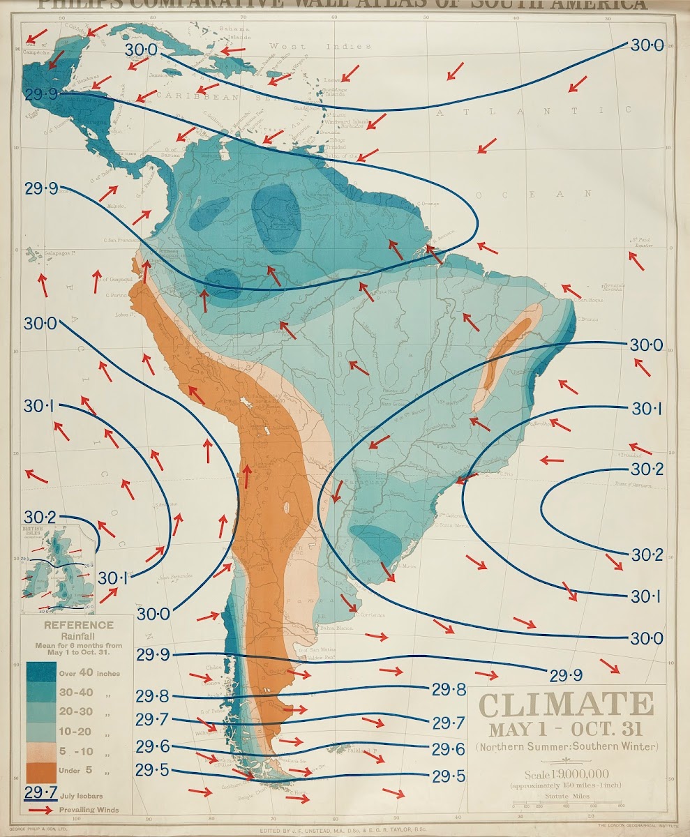 South America  Climate May 1  Oct 30 Northern Summer Southern Winter 1914