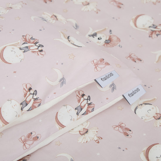 Children's changeable bedding set 4 el Twins Satin Limited Ballerina pink