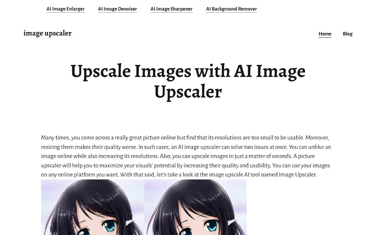 Captura de Image Upscaler
