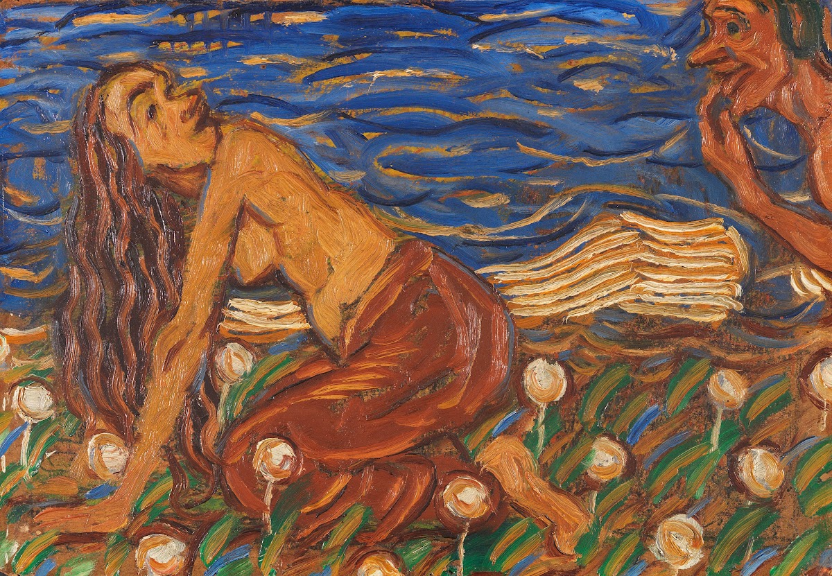 Frau und Mann in der Wiese 1912