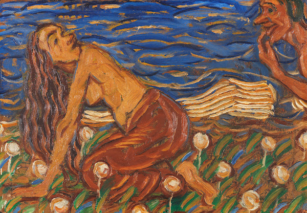 Frau und Mann in der Wiese 1912