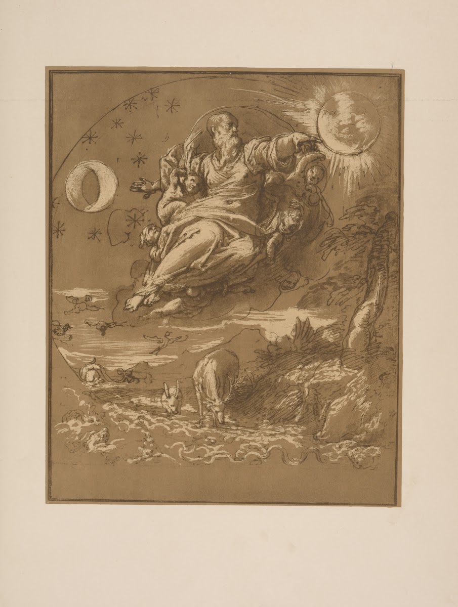 Titian  God the father floating in the ethereal sphere 1900
