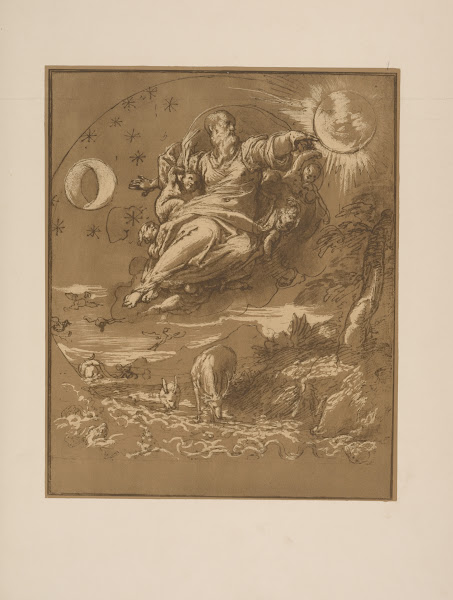 Titian  God the father floating in the ethereal sphere 1900