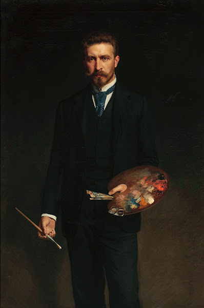 Self portrait with palette 1895