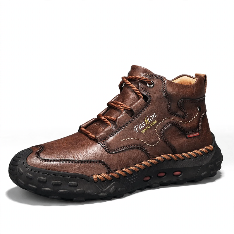 Men's ankle boots, mid-height shaft, lined