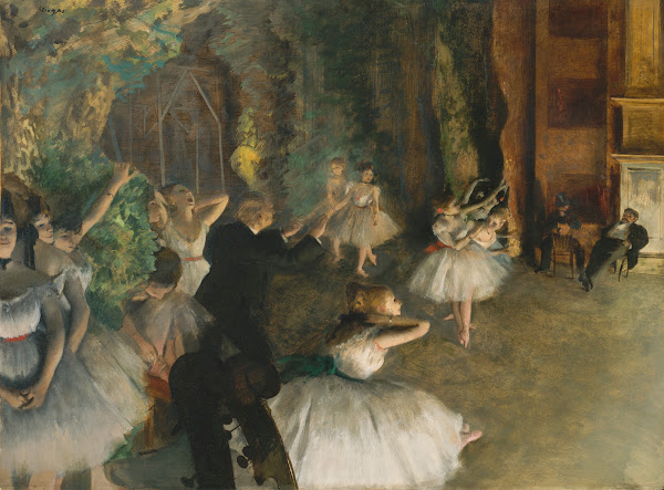The Rehearsal of the Ballet Onstage ca 1874