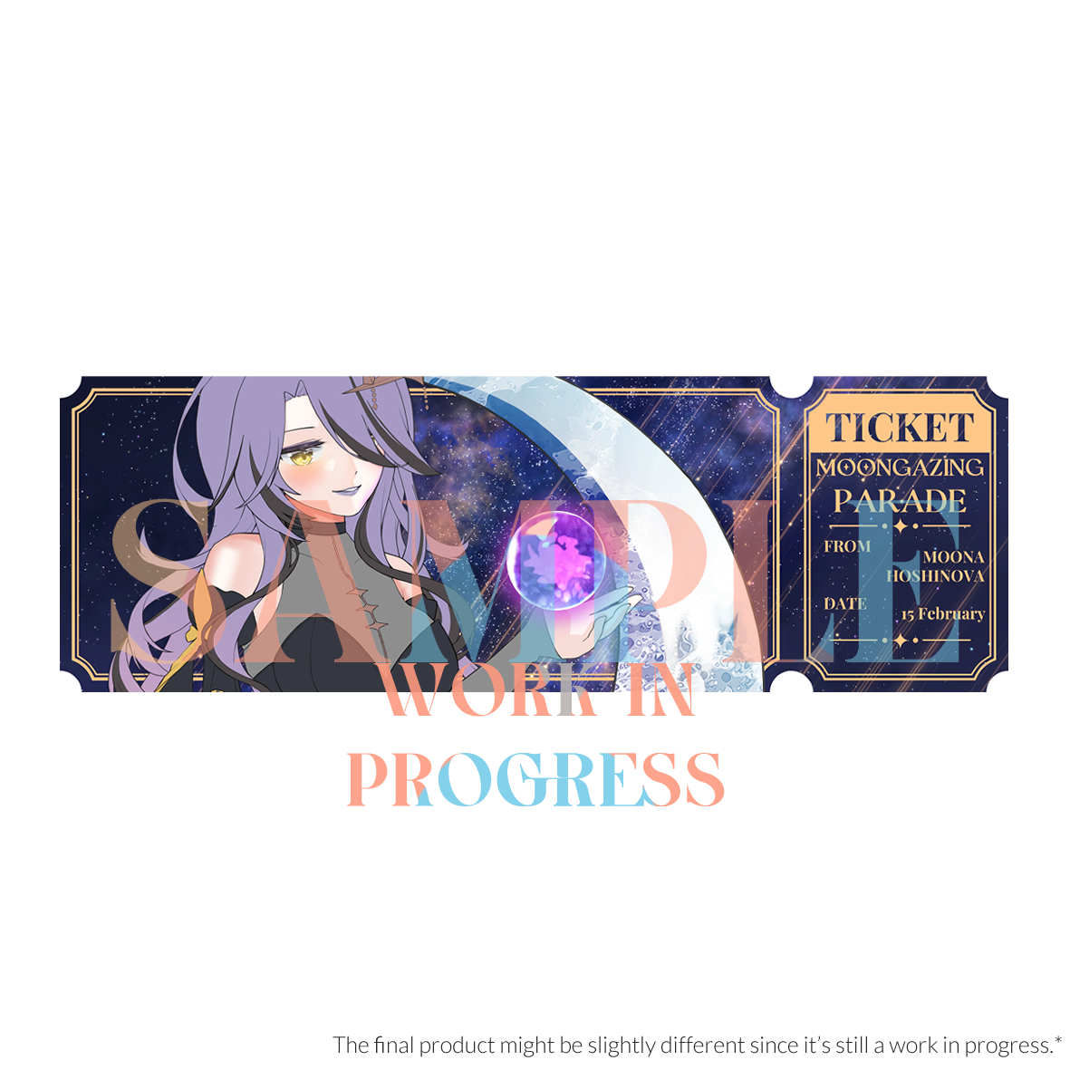 Moona Hoshinova Moon Goddess Laser Ticket By Hiudarat