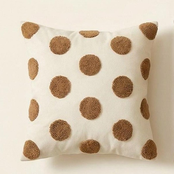 Tufted pillow cover, abstract patterns, 45×45 cm