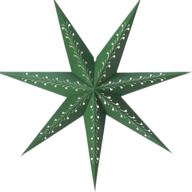 Foldable Paper Star Pendant with Laser Effect