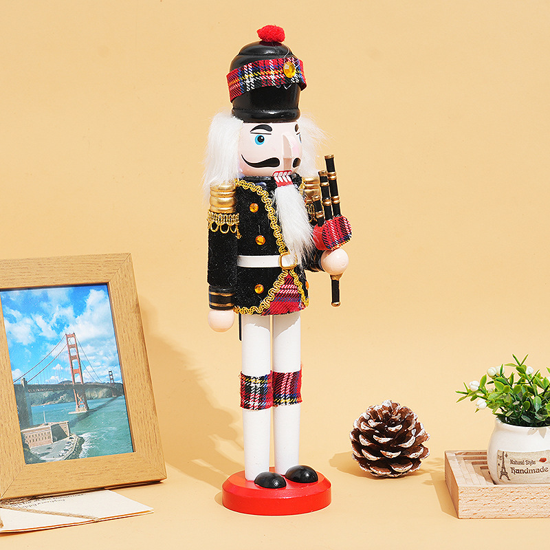 Nussknacker-Soldat aus Holz, 30 cm, dekorative Tischfigur