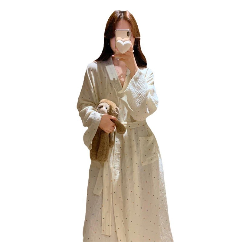 Coral fleece bathrobe for women