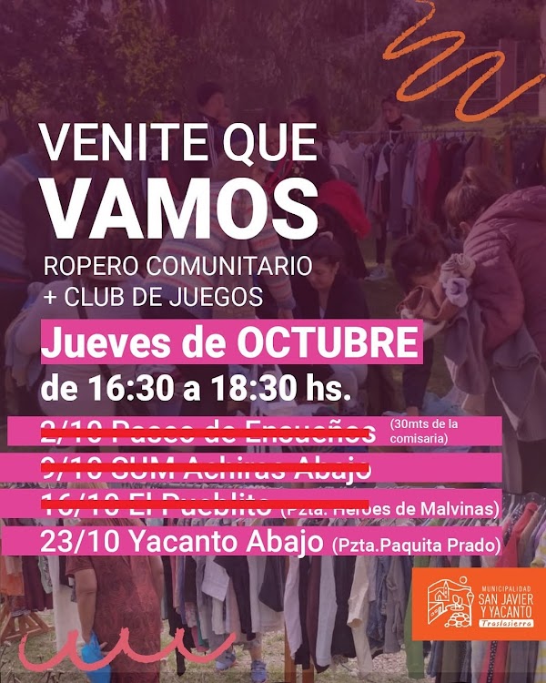 ROPERO COMUNITARIO + CLUB DE JUEGOS