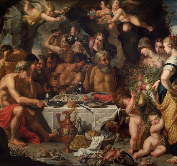 Feast of the Gods in a Cave near the Sea Shore