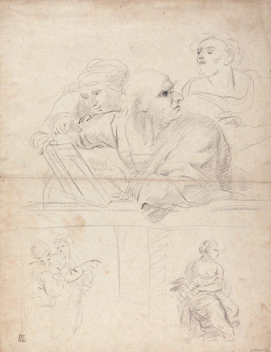 Sheet of Figure Studies from Raphaels Disputation
