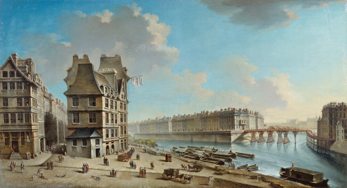 La Grève lIle Saint Louis et le Pont Rouge vus de la place de la Grève 1754