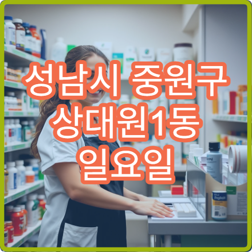 성남시 중원구 상대원1동 일요일 당번약국 산업단지 인근