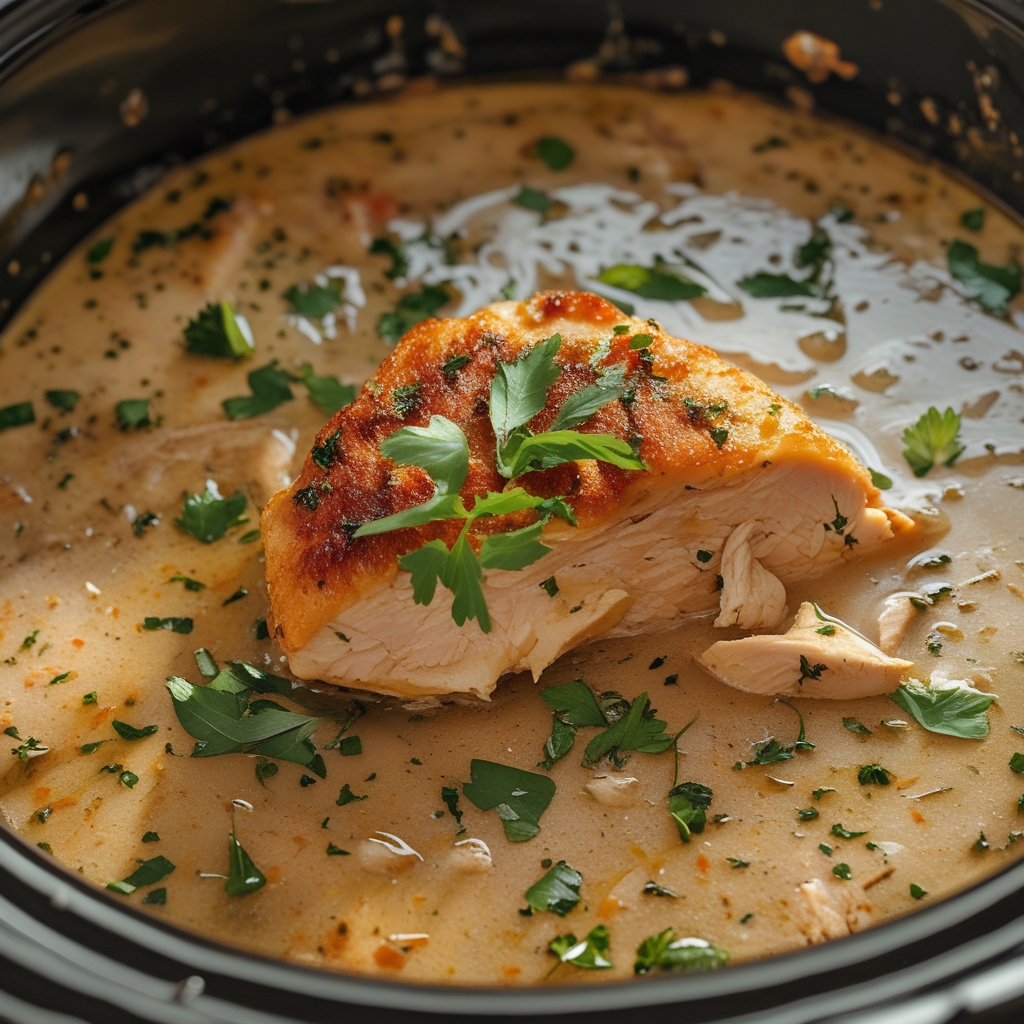 Ranch Chicken Crock Pot Recipe - Easy & Family-Friendly Slow Cooker Meal finished